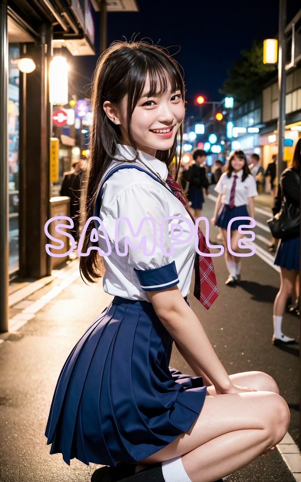 サンプル画像5:街中露出狂JK少女-深夜を徘徊するトー横露出女子校生(りおん事務所) [d_323931]