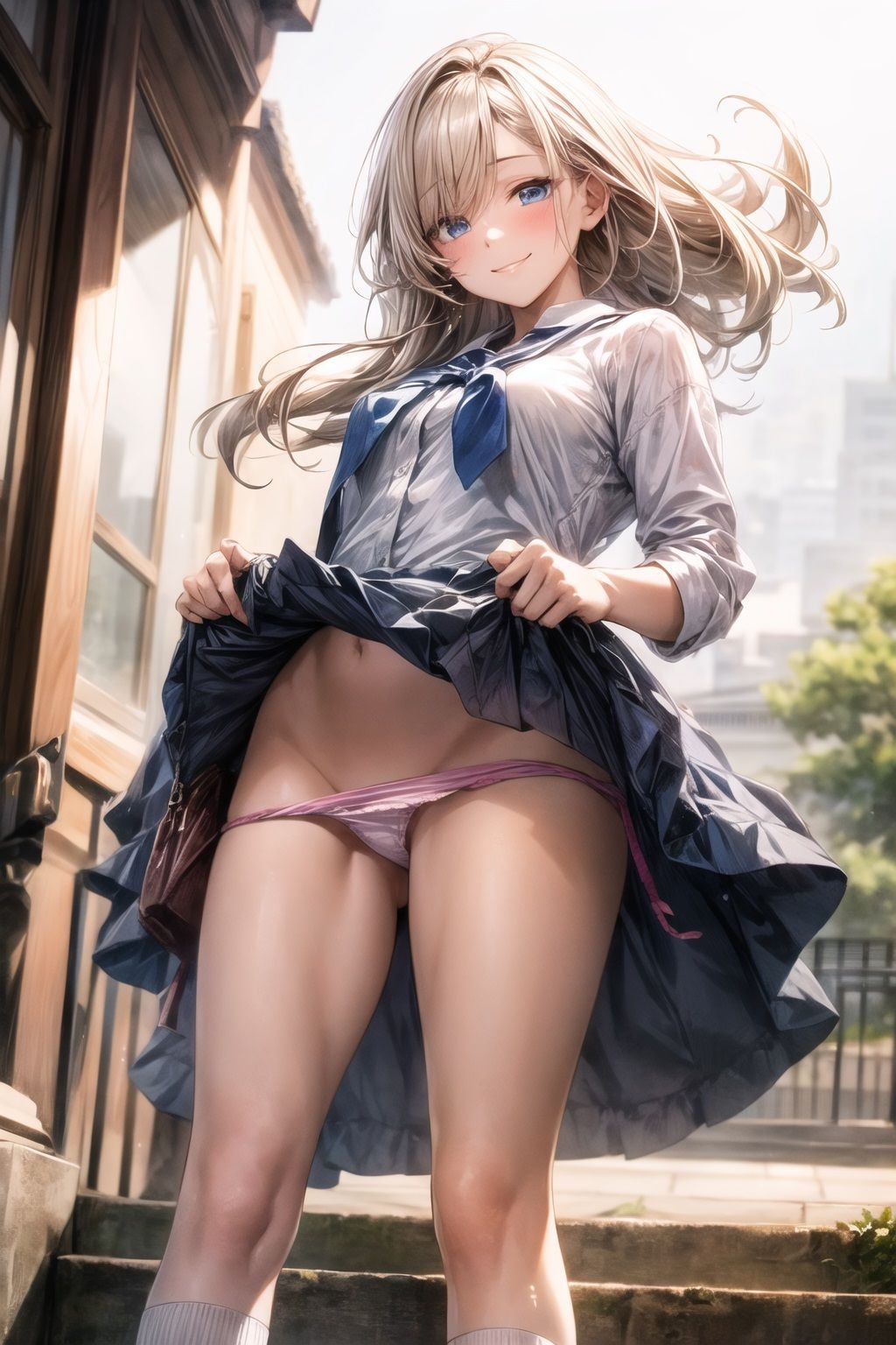 サンプル画像1:女子校生はゆーわくチャレンジ☆でフォロワーを獲りにいく(女神の果樹園) [d_324033]