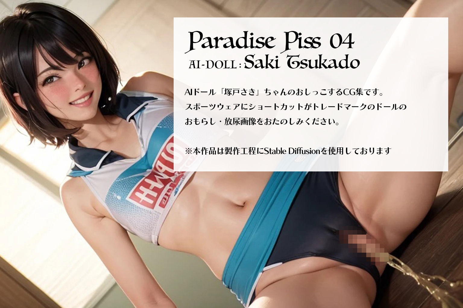 サンプル画像1:Paradise Piss 04｜AI DOOL : Saki Tsukado （塚戸さき）(elegirl publishing) [d_324159]