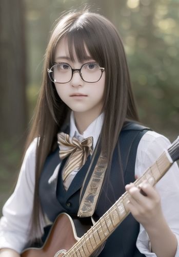 サンプル画像3:日本モード 日本の女子○校生 ギター編(魅惑の冒険者) [d_324218]