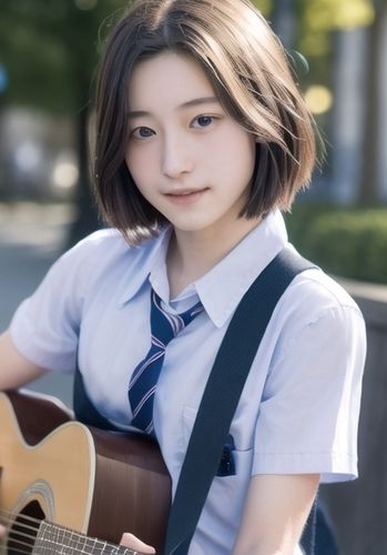 サンプル画像4:日本モード 日本の女子○校生 ギター編(魅惑の冒険者) [d_324218]