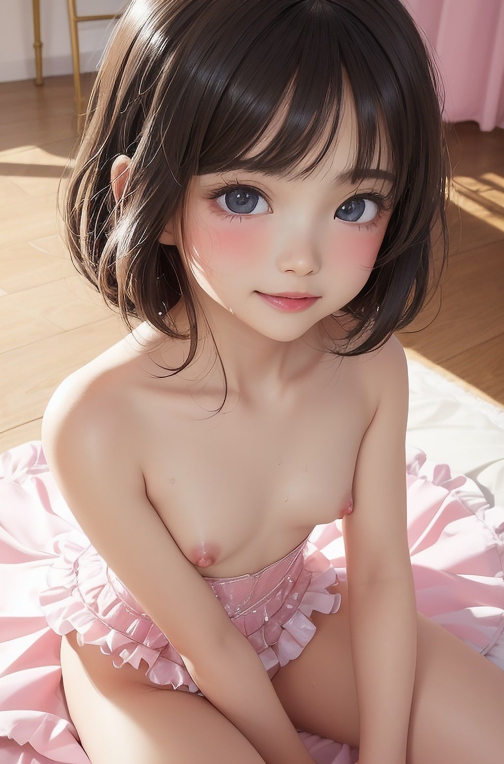 サンプル画像1:いやらしいドレスに身を包む18歳童顔美少女(迷える子乳首) [d_324270]