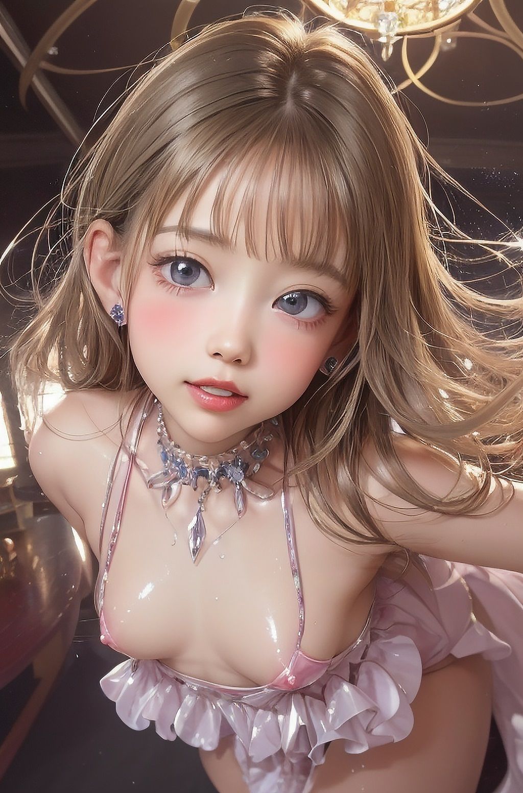 サンプル画像5:いやらしいドレスに身を包む18歳童顔美少女(迷える子乳首) [d_324270]