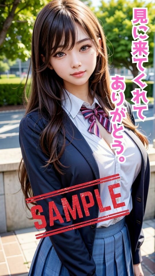 サンプル画像3:『制服巨乳図鑑』ストリートスナップ第2.5弾！(Bluely Eyes Studio) [d_324295]