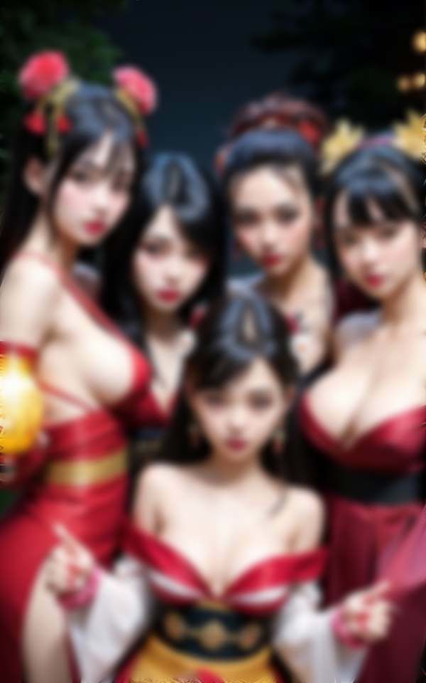 サンプル画像2:厳選されて美女花魁達と乱れ狂う ハーレム体験へ(高画質クオリティLABO) [d_324315]