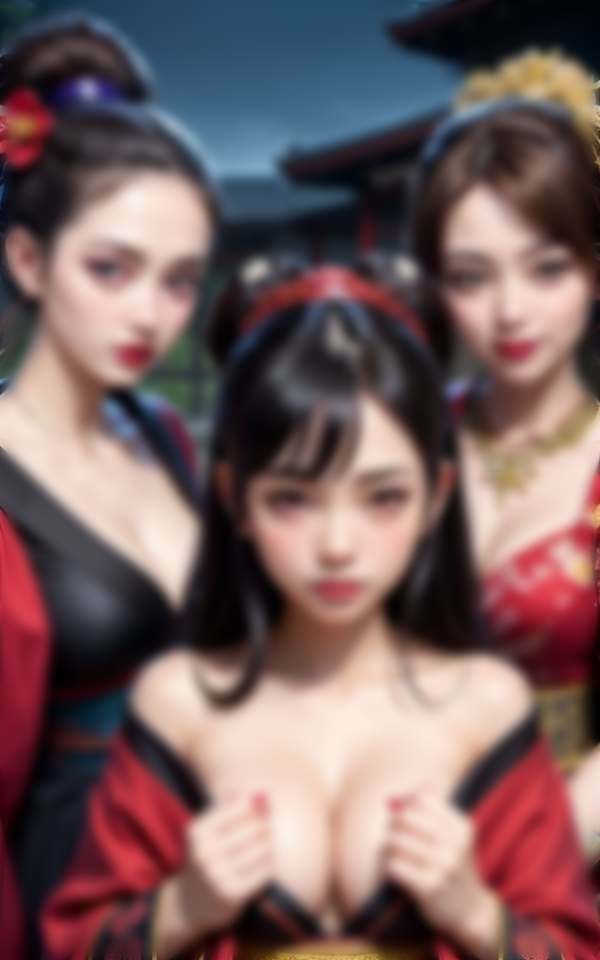 サンプル画像3:厳選されて美女花魁達と乱れ狂う ハーレム体験へ(高画質クオリティLABO) [d_324315]