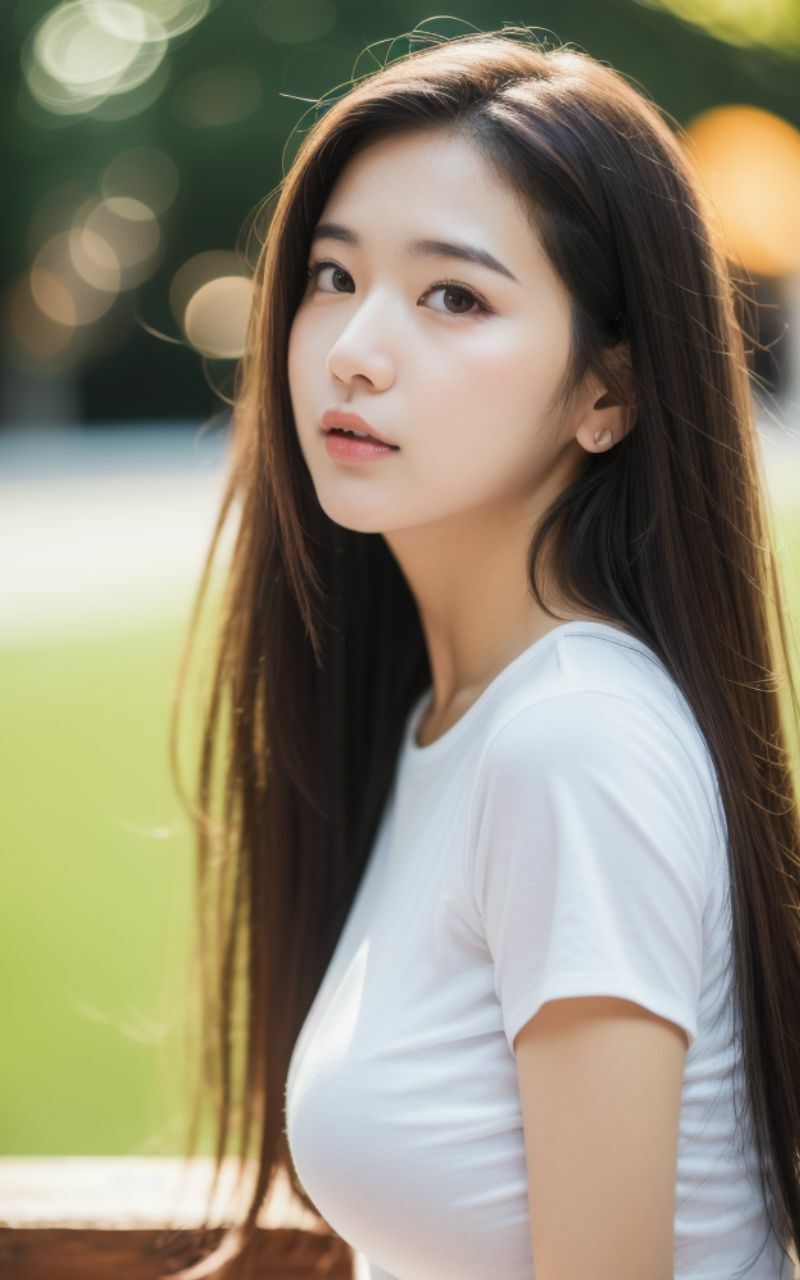 サンプル画像3:清楚な美女特集 AI美女写真集(太陽と月) [d_324471]