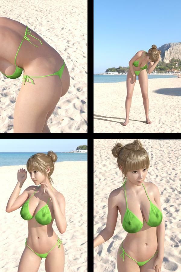 【+All】『理想の彼女を3DCGで作ります』から生まれたバーチャルアイドル「一ノ瀬廻里(いちのせめぐり)」のグラドル撮影風写真集:Gradol_74の画像1