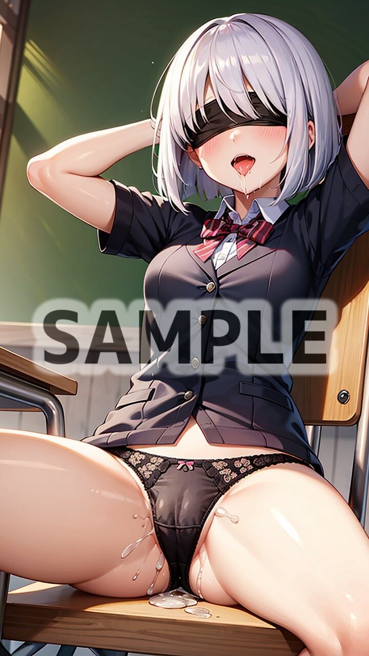サンプル画像3:目隠し＆バイブでトロトロになった制服女子(AI愛create) [d_324653]