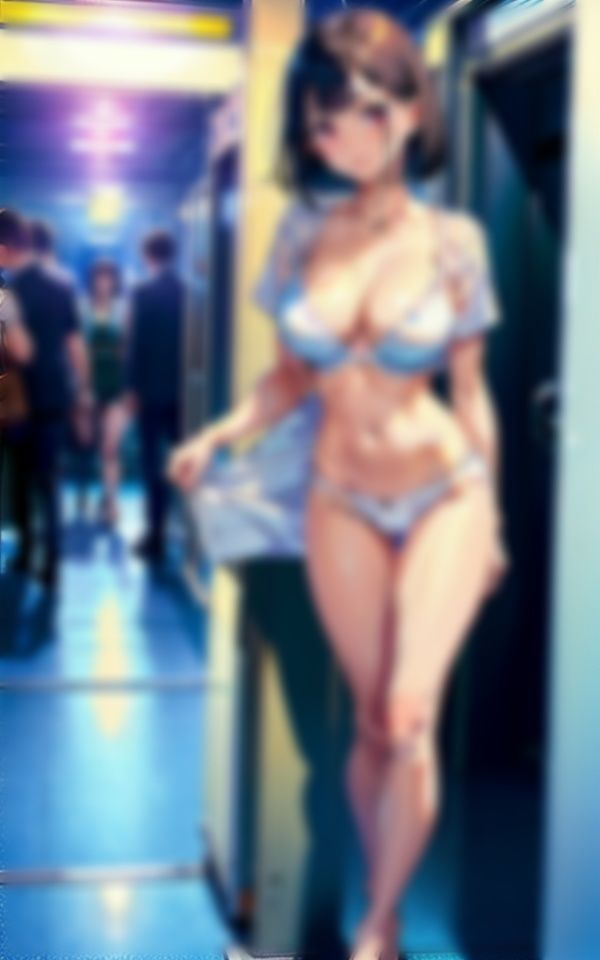 サンプル画像1:【電車中出しセックス】〜Fカップの幼馴染が下着丸出しで車内で濃厚セックス〜(妄想彼女コレクターズ) [d_324691]