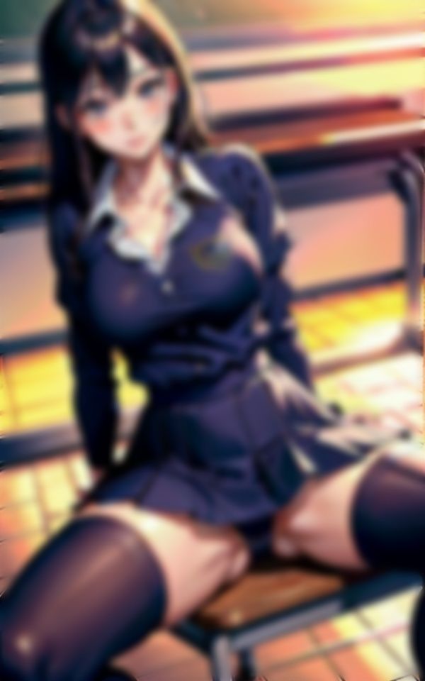 サンプル画像1:【先生と生徒】教室の机でパンチラさせてテストを満点とらせるJK美女！(ぷにぷに研究所) [d_324700]