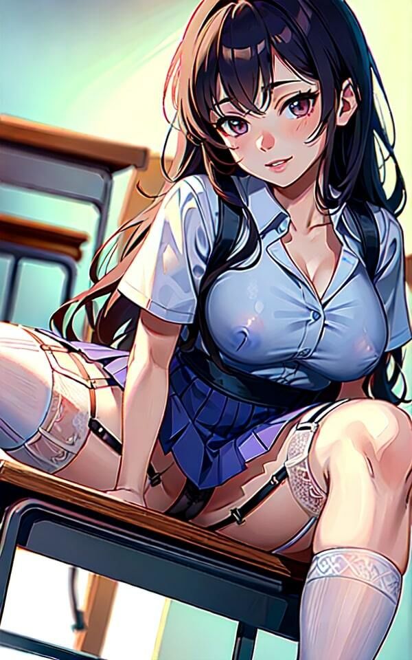 サンプル画像4:神乳＋ガーターベルト ムラムラが止まらない日(AIエロリズム) [d_324801]