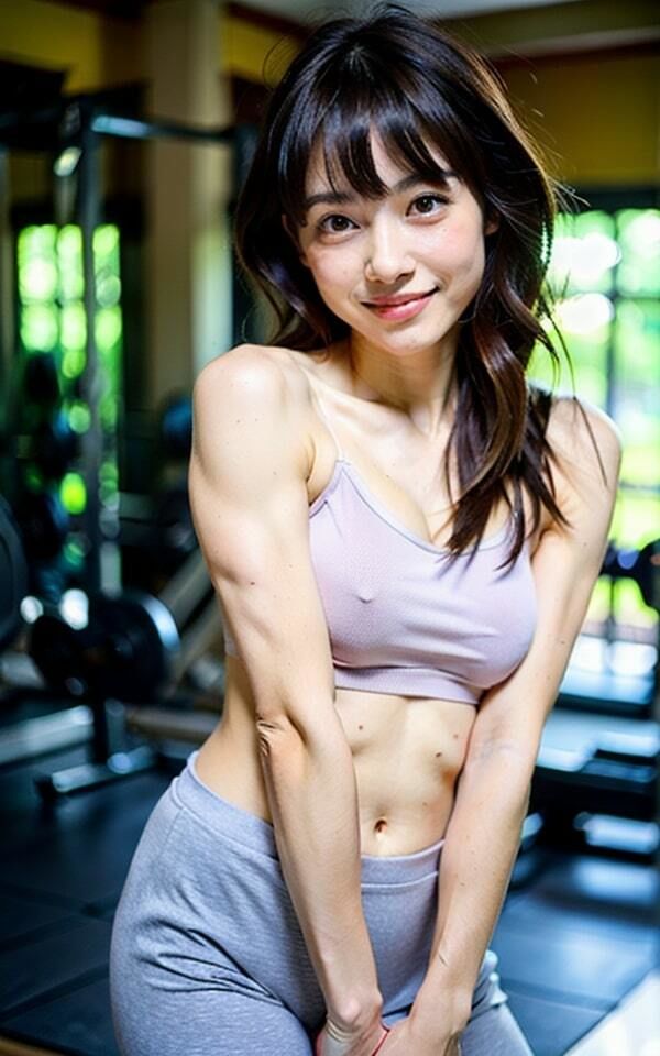 サンプル画像4:隣のエロいお姉様 トレーニング中の誘惑(AIエロリズム) [d_324843]