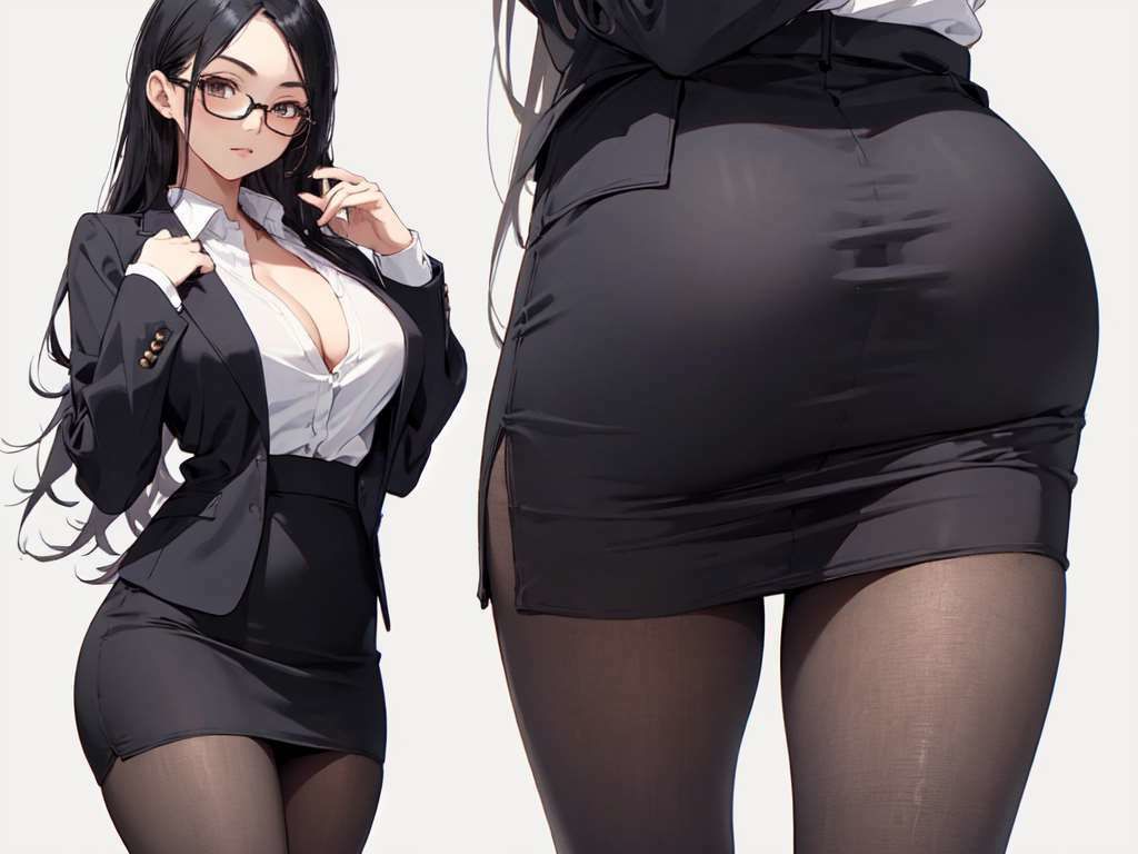 サンプル画像2:【総枚数279枚】眼鏡×黒タイツ×OL詰め合わせコレクション【うごイラ4枚付】(満点星) [d_324886]