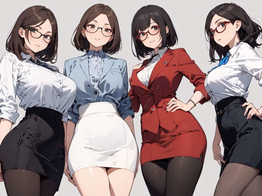 サンプル画像4:【総枚数279枚】眼鏡×黒タイツ×OL詰め合わせコレクション【うごイラ4枚付】(満点星) [d_324886]