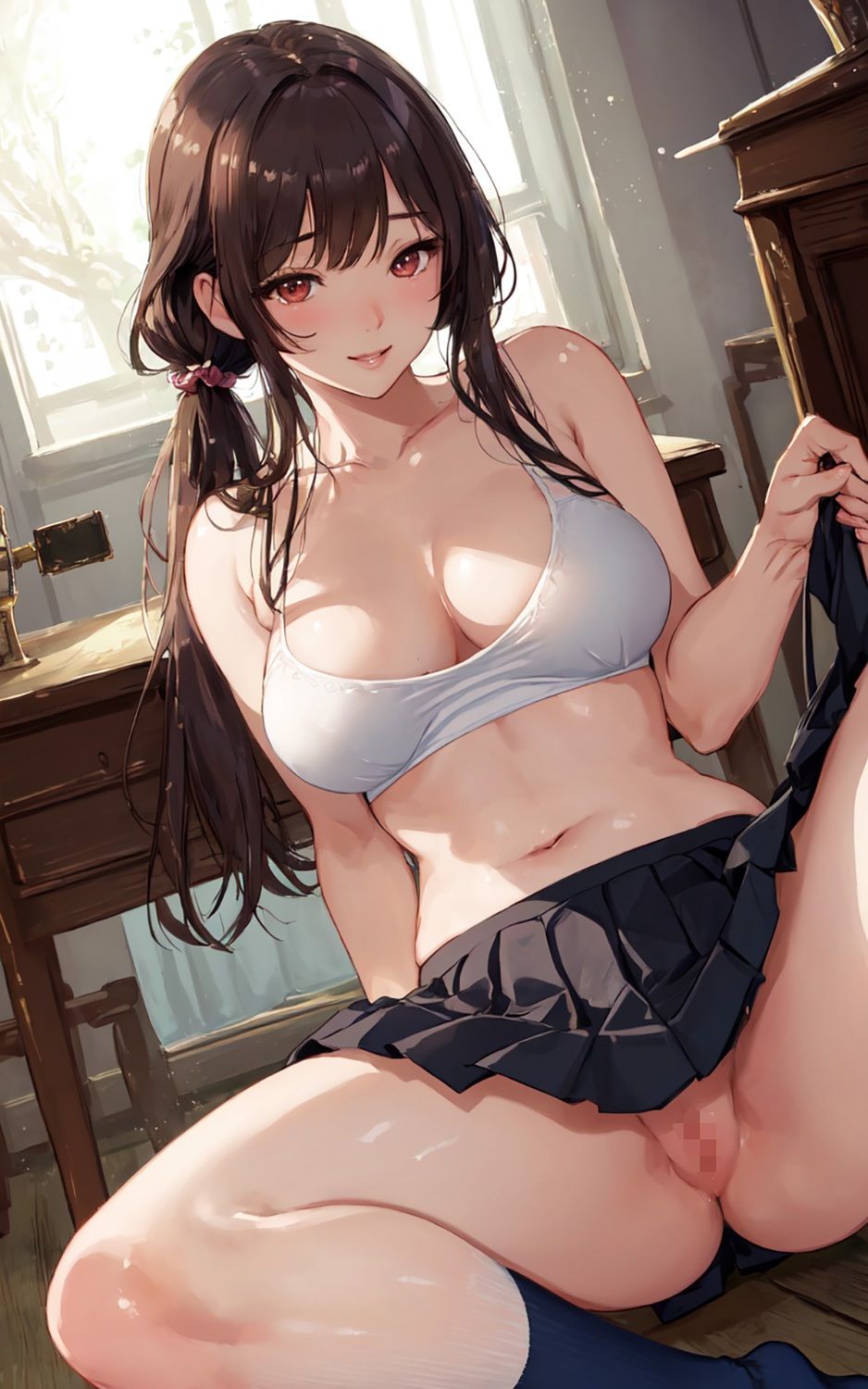 M字開脚×制服のサンプル画像 6