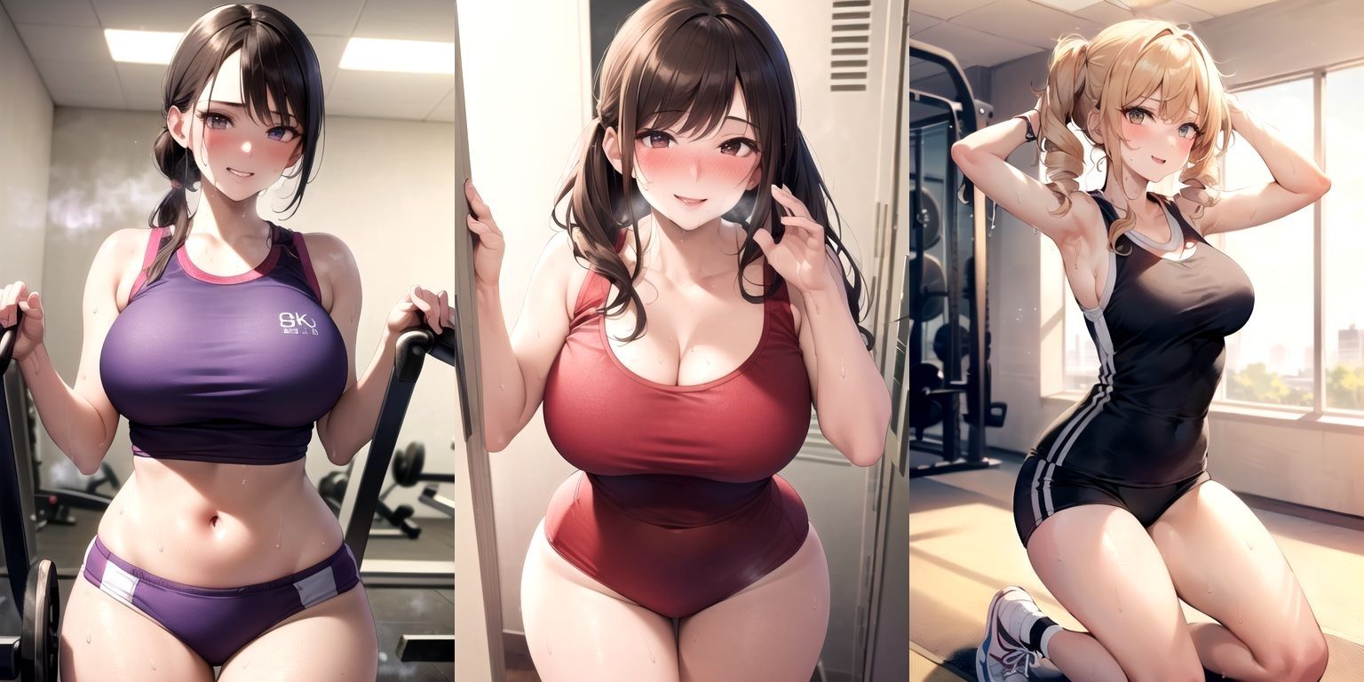 サンプル画像1:ノーモザイク！ジムのお姉さんの誘惑(NOTモザイク製作所) [d_324973]