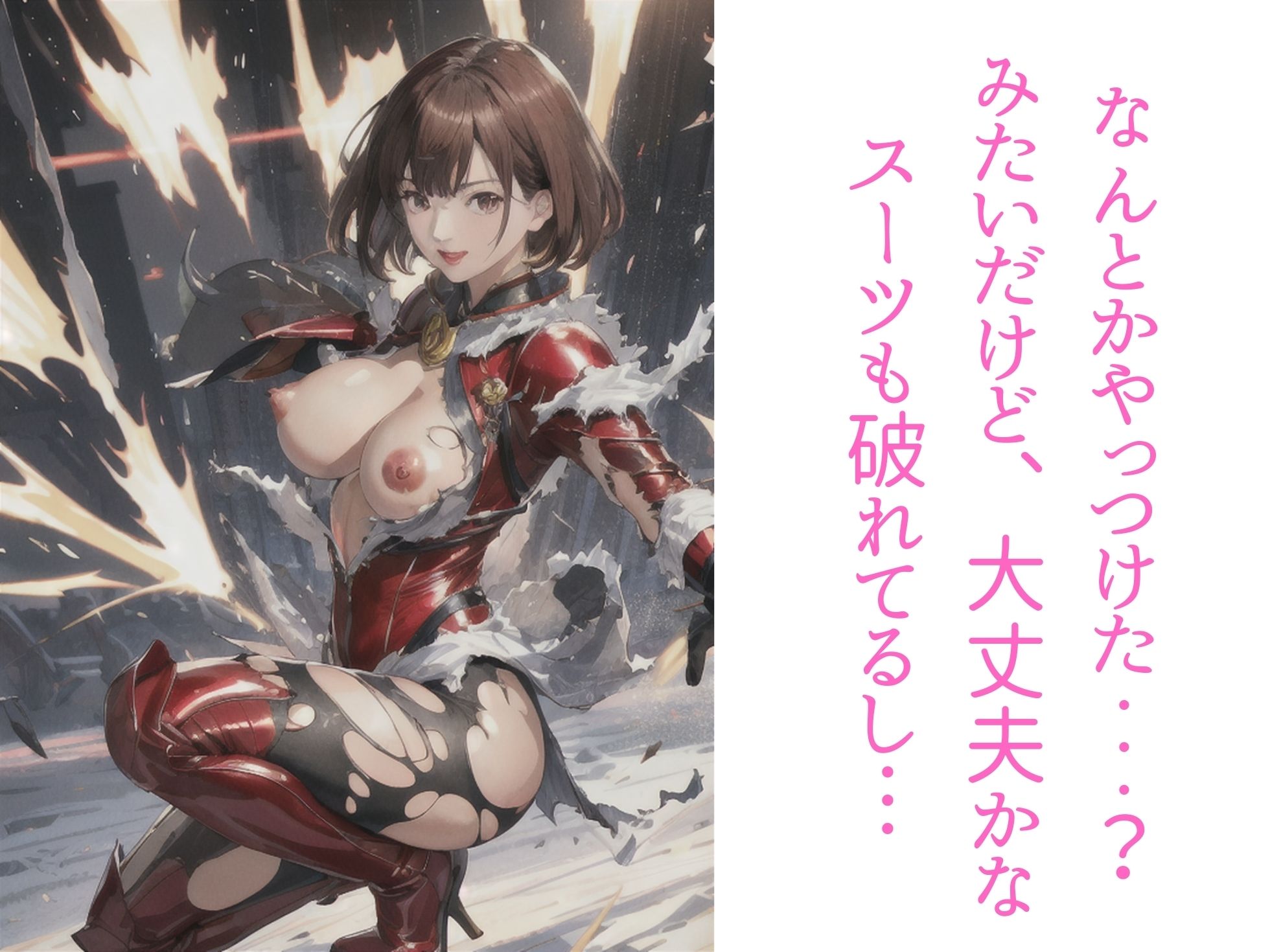 サンプル画像6:僕のカノジョは戦隊ヒーローだったのに敵の抽出液のせいでサキュバスにされてしまった(美麗企画) [d_325109]