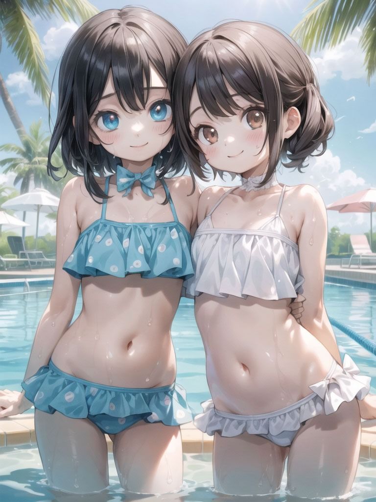 サンプル画像2:水着 少女 AIイラスト集(AI Fairy) [d_325144]