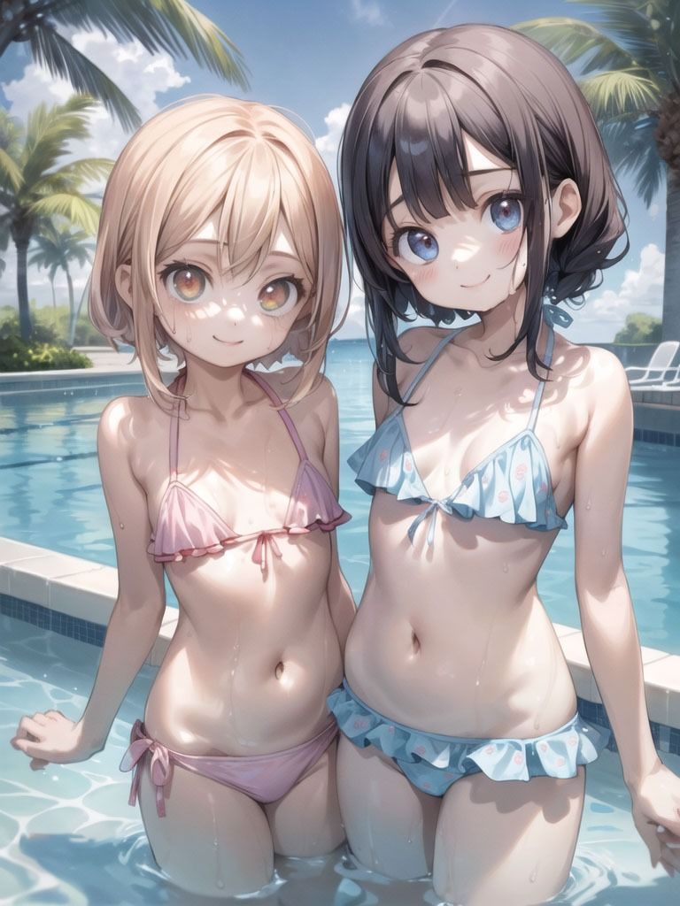 サンプル画像3:水着 少女 AIイラスト集(AI Fairy) [d_325144]