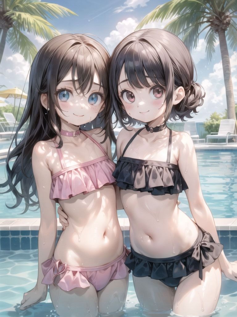 サンプル画像4:水着 少女 AIイラスト集(AI Fairy) [d_325144]