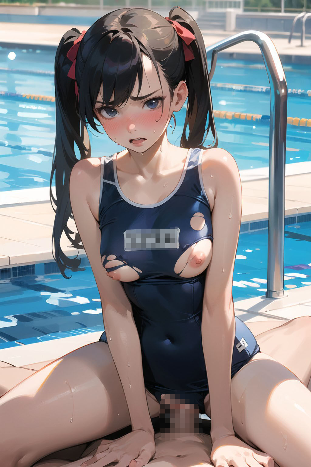 狙われたスクール水着の女子校生