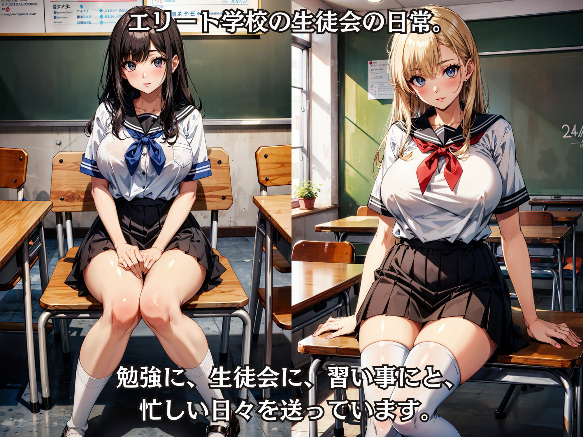 サンプル画像2:性処理ご奉仕部のJKたちの日常〜生徒会は学校中の肉便器(okita) [d_325220]