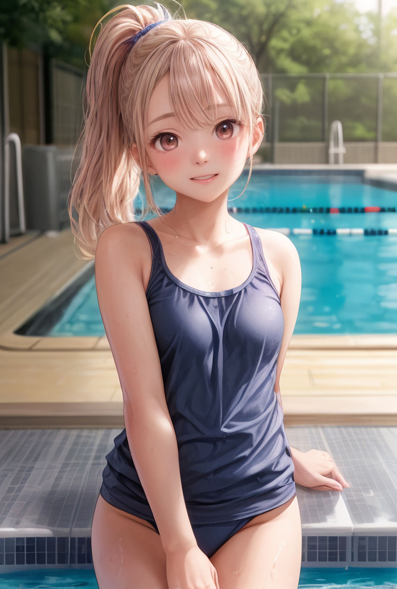 サンプル画像1:溶けるスク水〜徐々に露わになる裸体〜(美少女コレクション) [d_325229]