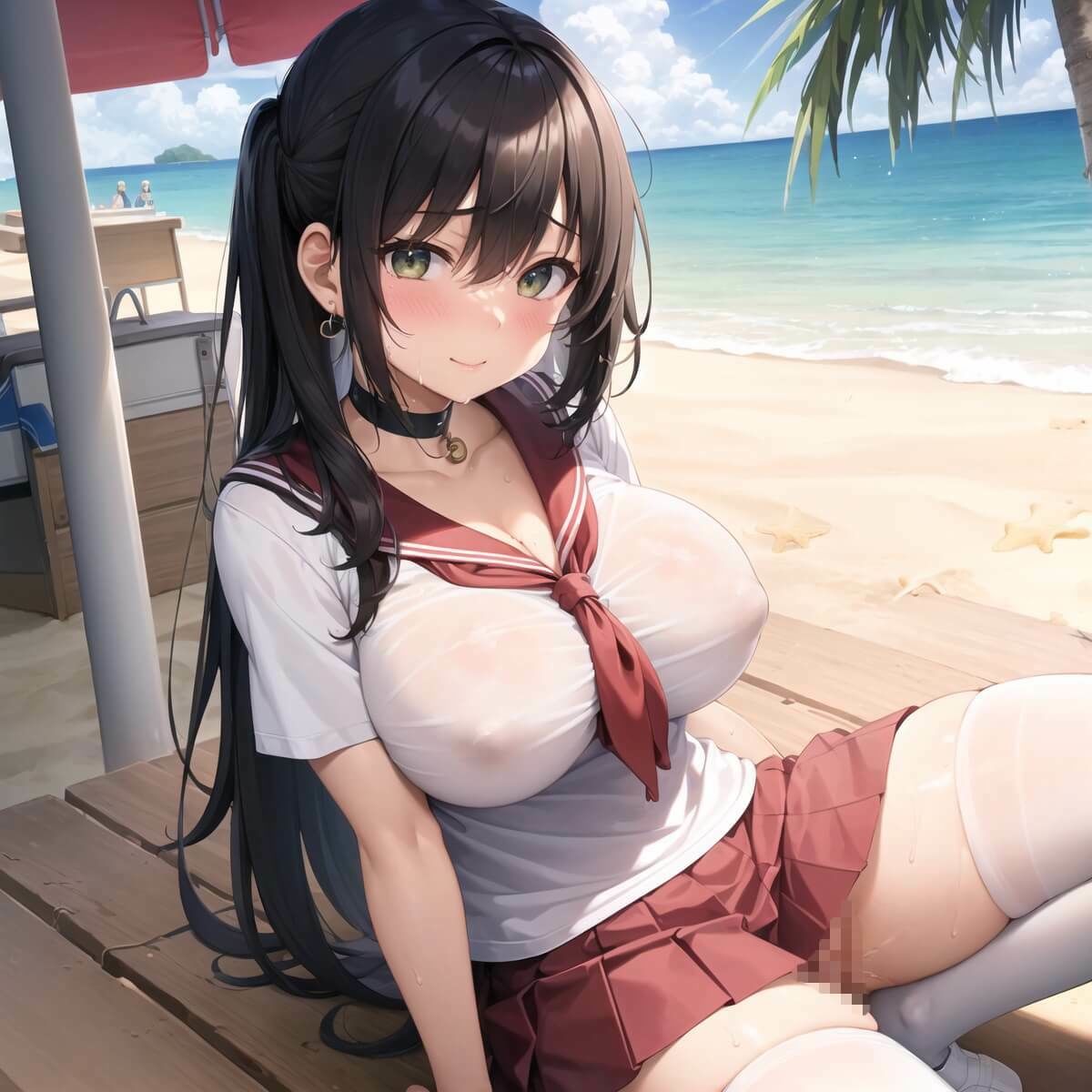 サンプル画像6:美少女漂流記〜無人島でJK達と中出しエッチ性活〜(エメラルドの館) [d_325251]