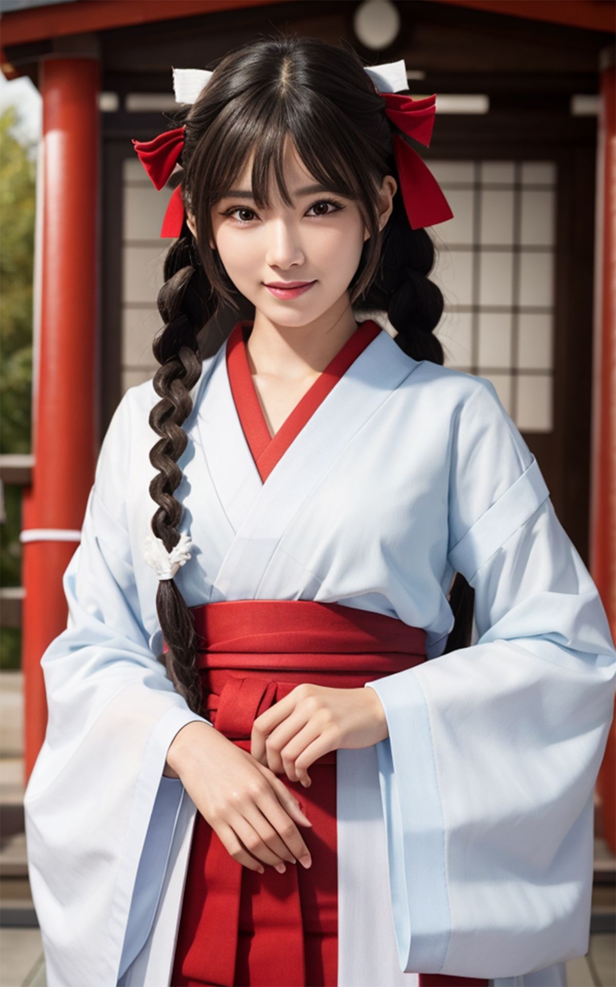 サンプル画像2:2024年迎春！！初詣で美少女処女巫女さんに願掛け＆大量ザ〇メンぶっ掛け！ごっくん！！(sawamurajapan) [d_325323]