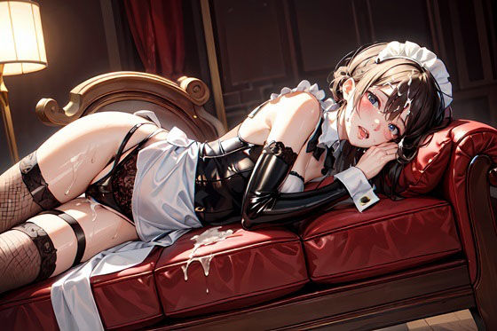 サンプル画像1:メイド vol.1(blue moonのAI画房) [d_325521]