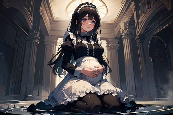 サンプル画像2:メイド vol.1(blue moonのAI画房) [d_325521]