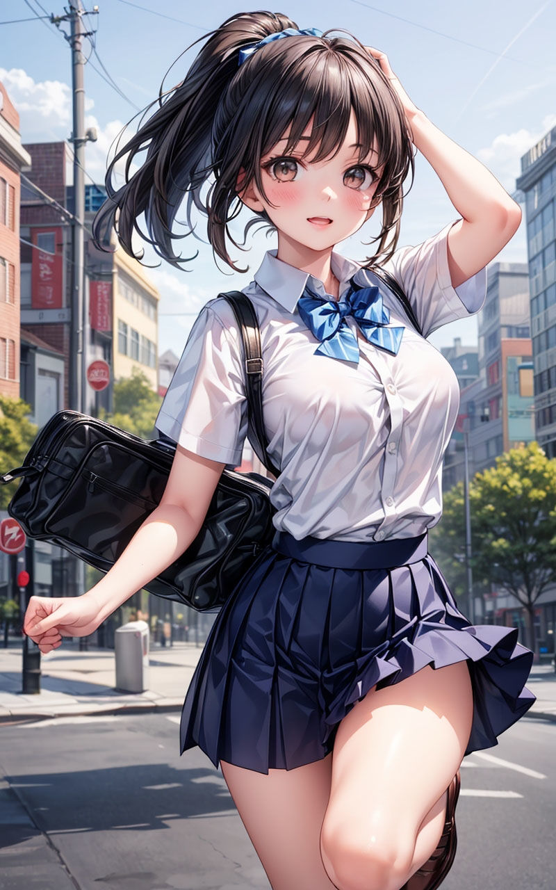 サンプル画像1:グラビア＆裏画像 JKアイドル南野なな(AIらぼんぬ) [d_325544]