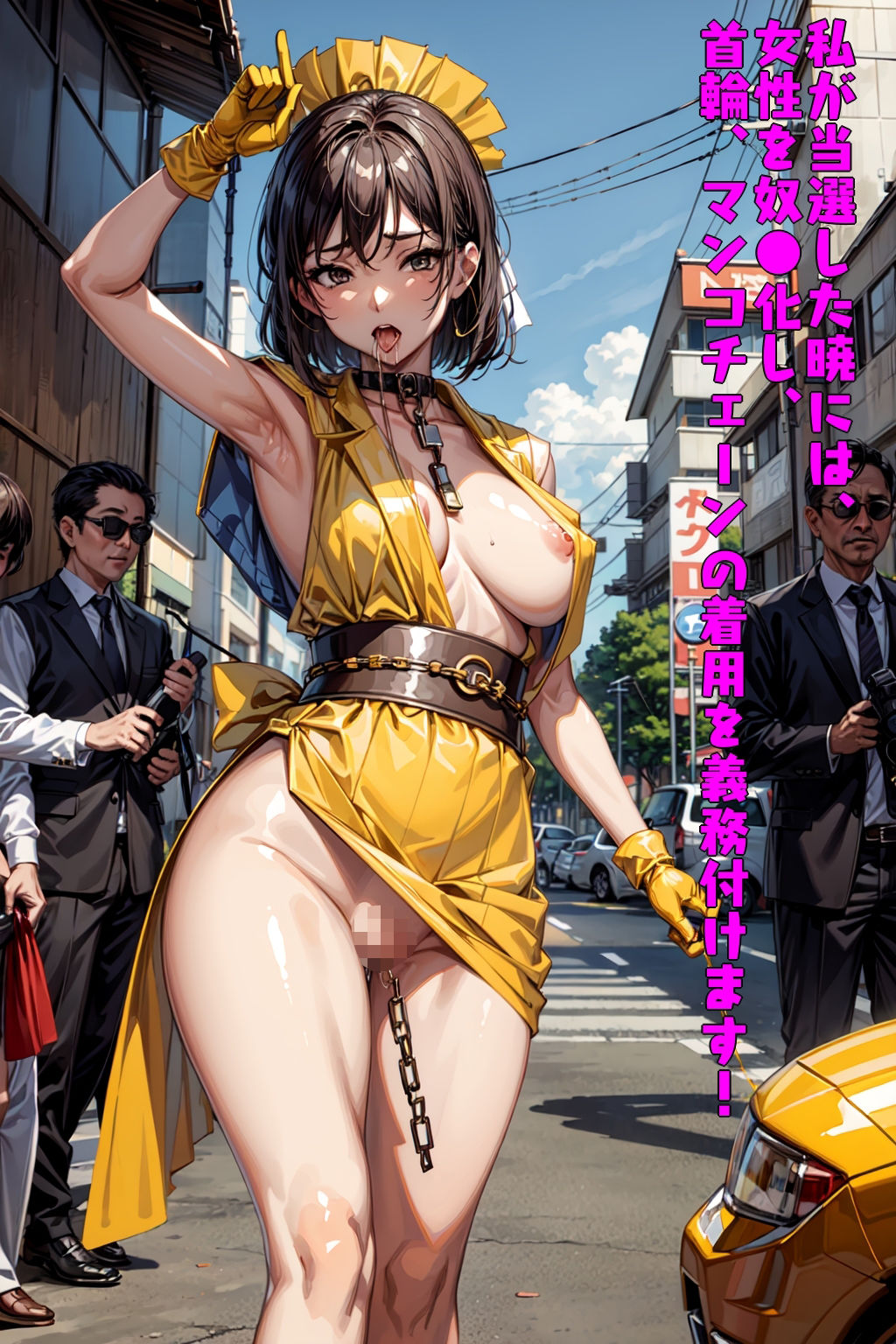 サンプル画像1:変態選挙活動〜露出しながらドスケベ政策を叫ぶ美人政治家〜(Tacosuke-Anime) [d_325866]