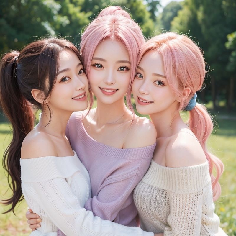 サンプル画像1:仲良し女子会(ピンキー) [d_326010]