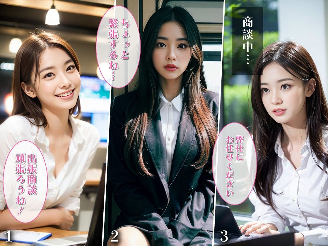 サンプル画像2:憧れの女上司と出張先のビジネスホテルで二人だけの夜…お酒が入って無防備なスレンダーボディーがあらわに。我慢できずに手を出すと実は渚さんも同じ想いだった！歯止めがきかなくなった二人は、朝が来るまで何度も…(妄想美女) [d_326073]