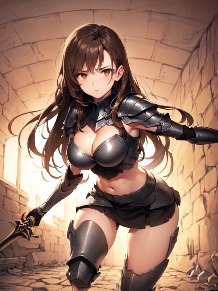 サンプル画像1:触手に襲われた女戦士(ぽりっしゅ本舗) [d_326074]