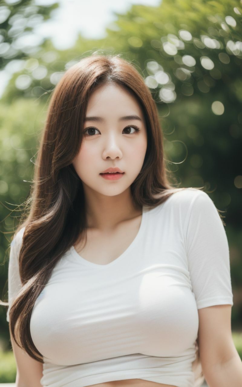 サンプル画像2:白Tシャツ美人集 AI美女写真集(SUN MOON) [d_326383]