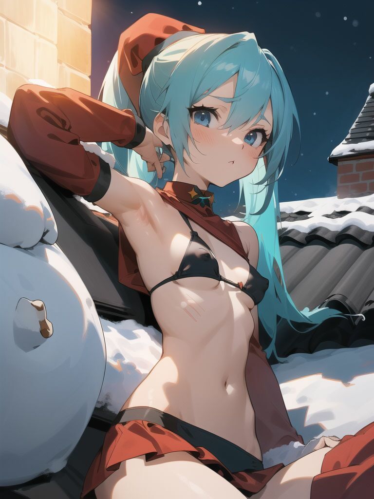 サンプル画像2:初〇ミクに色々な衣装を着てもらうイラスト集6(ぬくぬく) [d_326392]