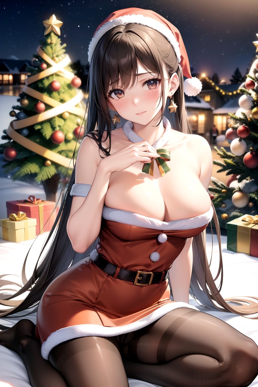 サンプル画像1:AIイラスト集 黒スト美人上司＃2(KUMAI) [d_326424]