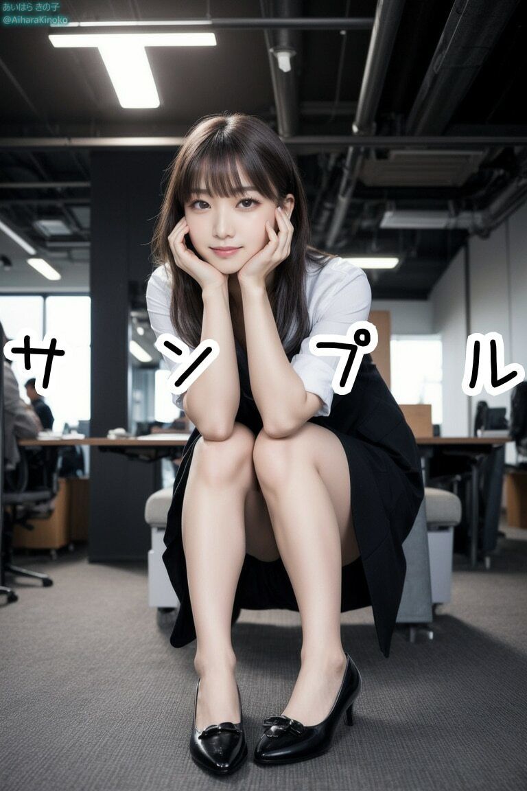 サンプル画像4:美人OLがパンスト美脚で誘惑してくるんだが【たまにパンチラ】(AiharaKinoko フェチAI愛) [d_326648]