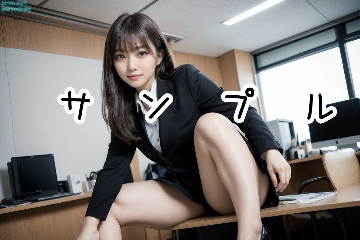 サンプル画像5:美人OLがパンスト美脚で誘惑してくるんだが【たまにパンチラ】(AiharaKinoko フェチAI愛) [d_326648]