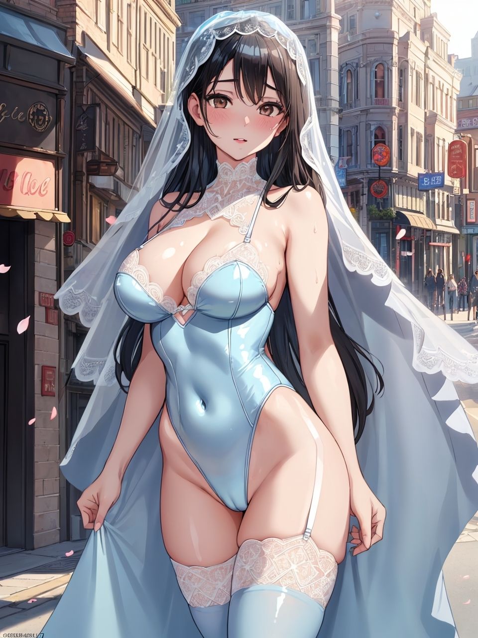 サンプル画像2:露出花嫁 〜レオタード編〜(妄想サチュレーション) [d_326713]