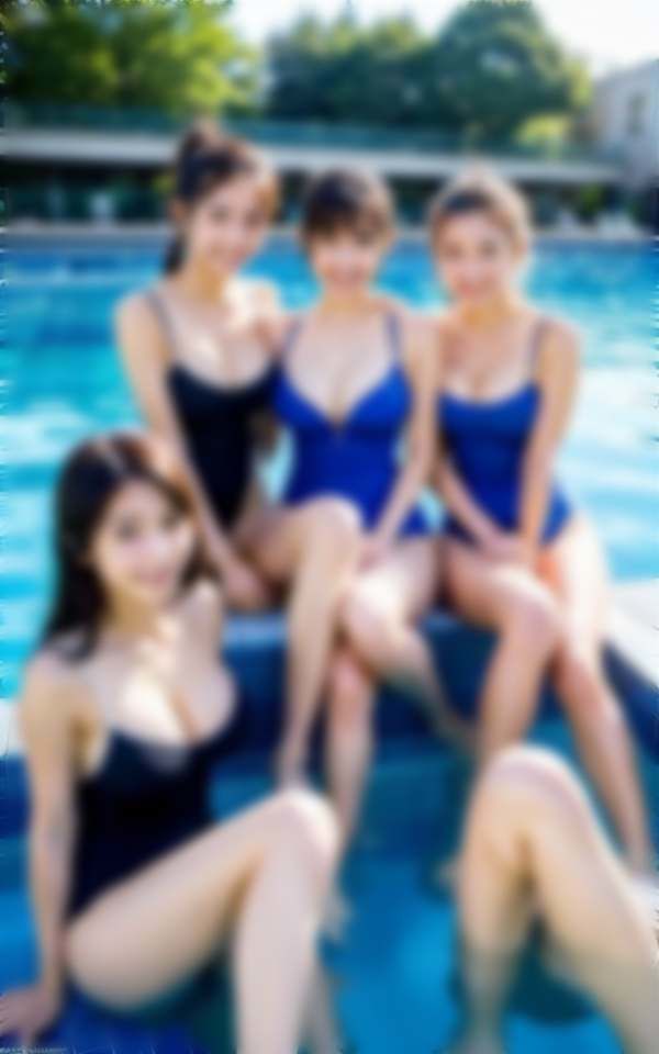 サンプル画像4:大人スク水 淫乱露出水泳教室(200円特価セール) [d_326743]