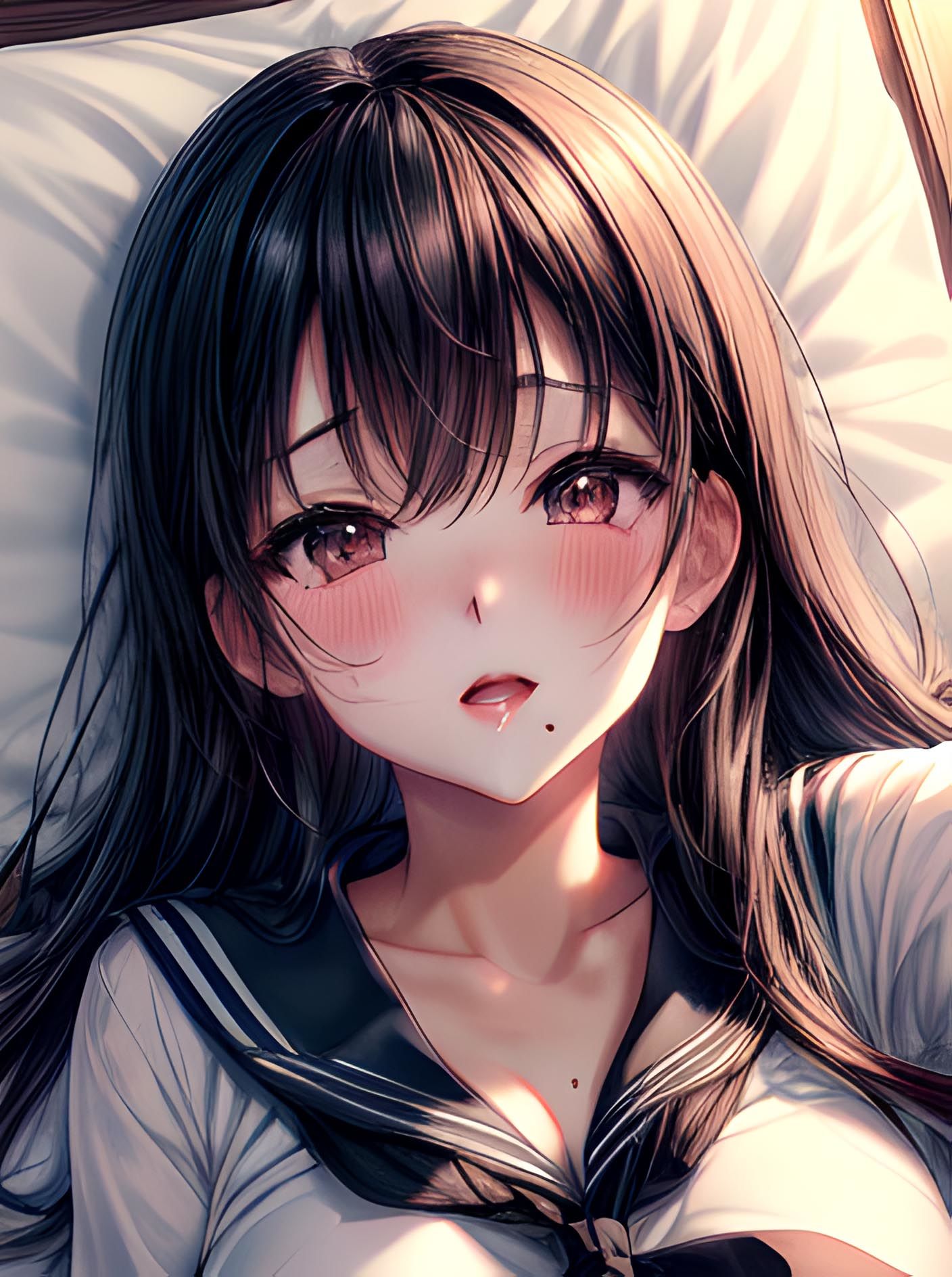 サンプル画像2:汁ダク黒髪美少女(空気穴) [d_326758]