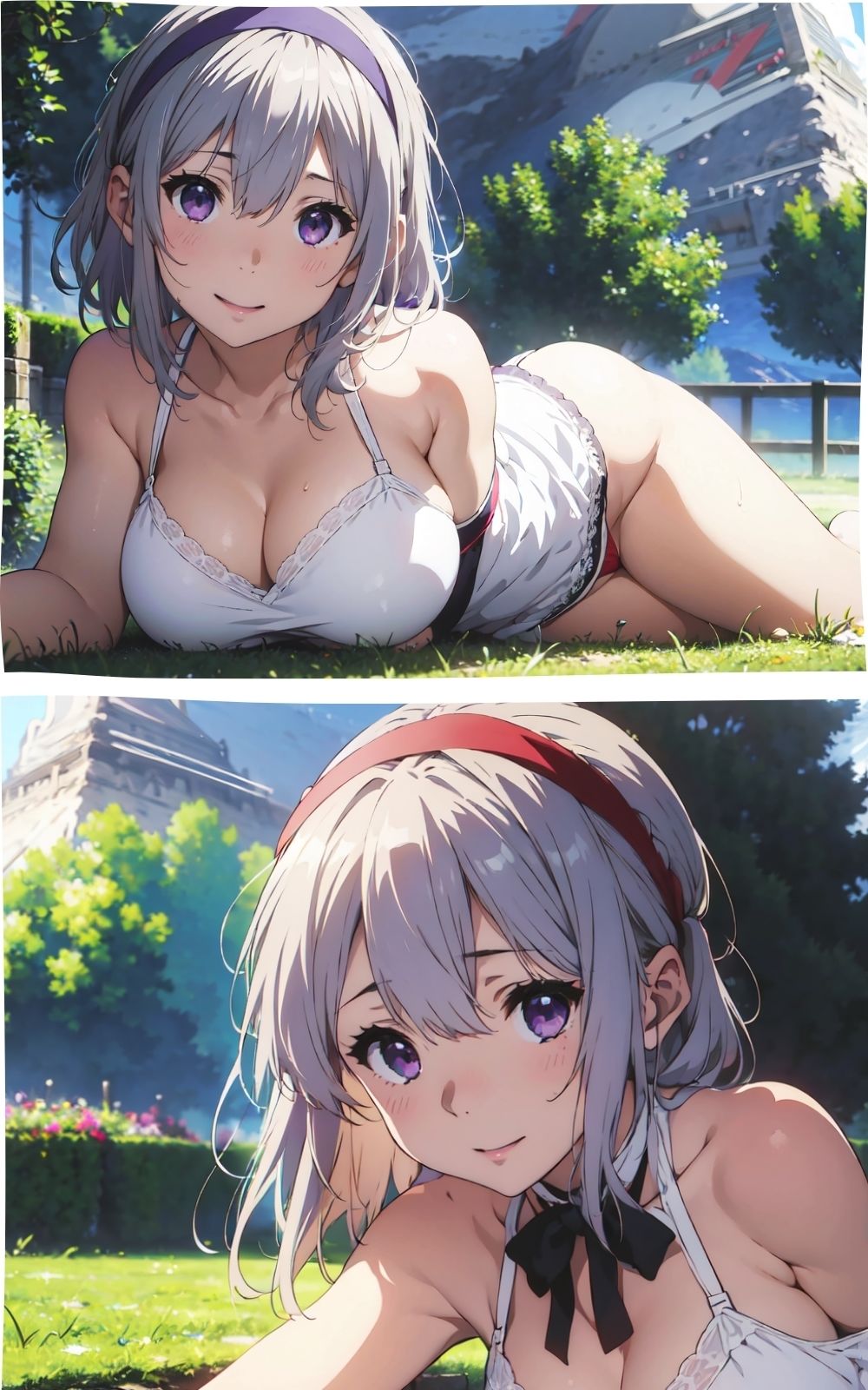 サンプル画像4:【美少女研究本】銀髪美少女 中出し日誌(画像生成マン) [d_326770]