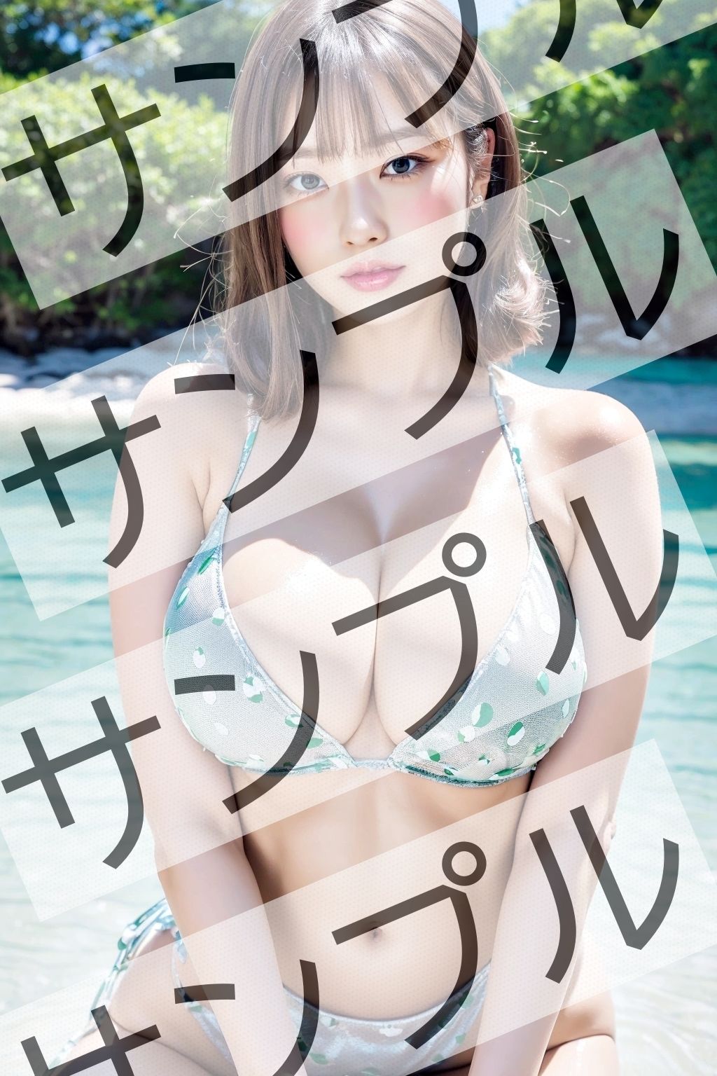 サンプル画像6:巨乳OLのビキニ(あらぶるま) [d_326773]