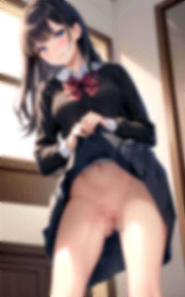 サンプル画像4:ノーパンの制服処女がスカートたくし上げの辱め(高画質PRO) [d_326776]