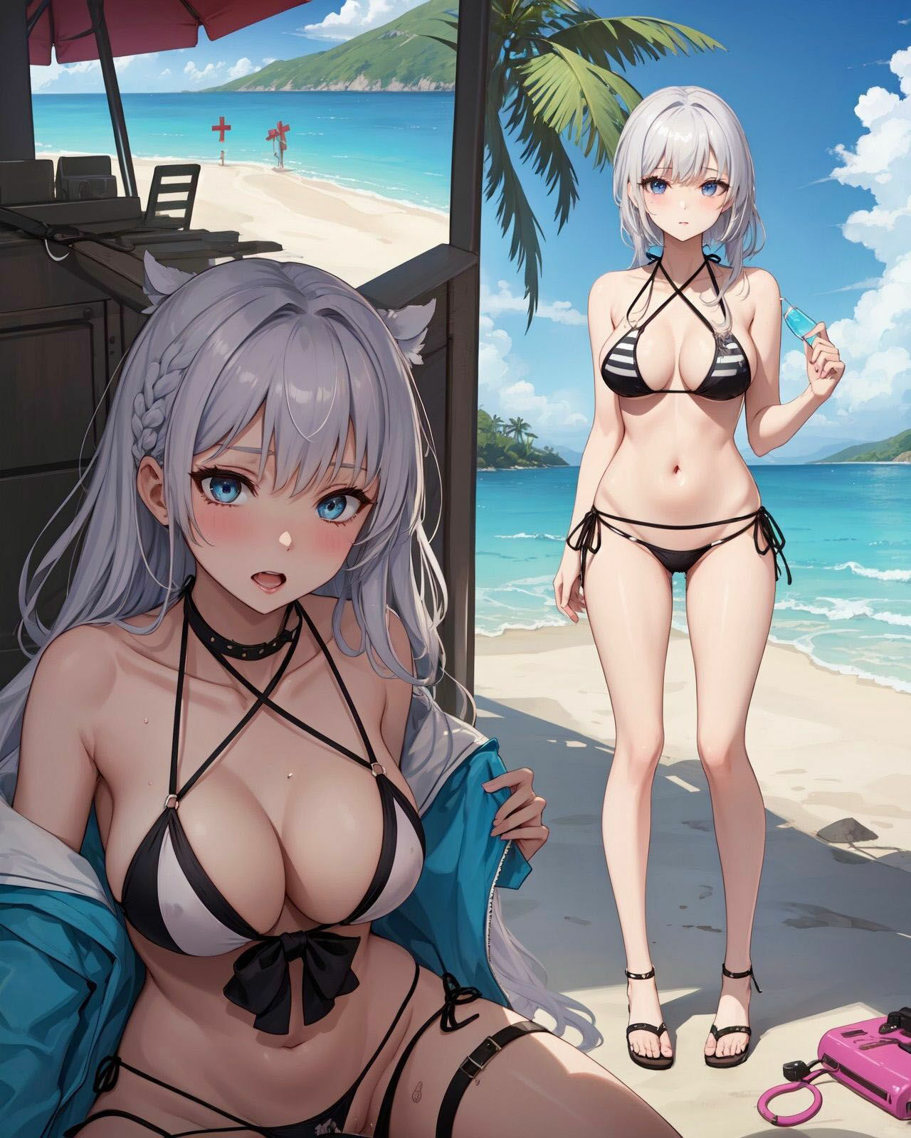 サンプル画像2:ビキニ美女に気に入られて日陰でマッサージされた件 vol.1(chuneai) [d_326842]