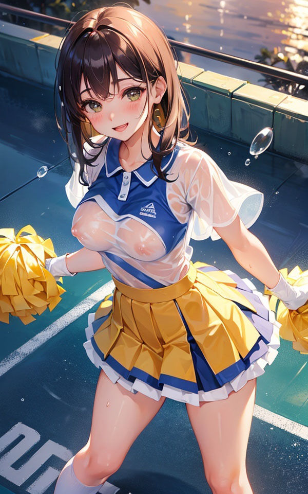 サンプル画像1:雨でぬれちゃったけど一生懸命応援するねっ(panpanyama1) [d_326879]